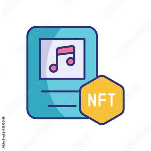 Nft Music vector icon