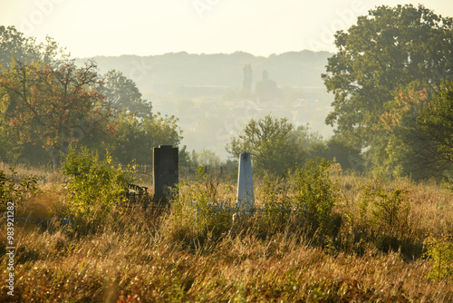 Early morning at ancient Jewish Cemetery in the town of Uman, Ukraine 16-09-2023 photo