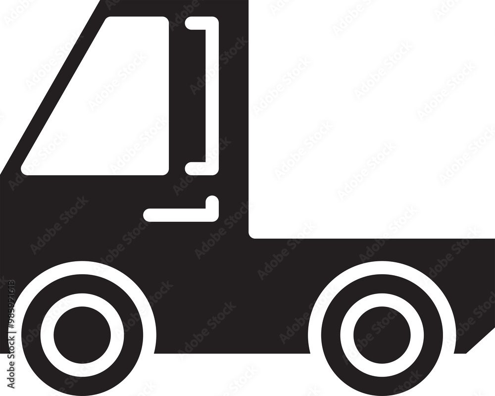 Pickup Truck Glyph Icon Pickup Truck Glyph Icon