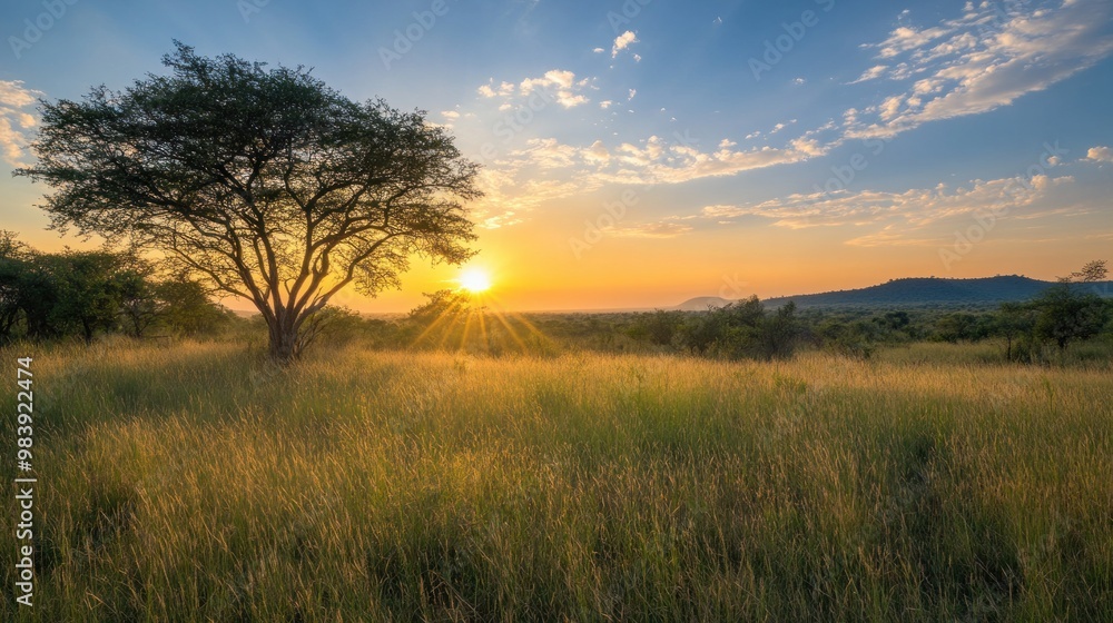 Dawn over the grasslands and savanna in the heart of South Africa's Kruger National Park
Dawn over the grasslands and savanna in the heart of South Africa's Kruger National Park