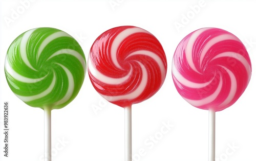 Lollipops isolated on a white background