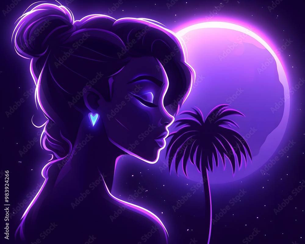 Neon Pastel Beach Paradise, a vibrant coastal landscape illuminated by glowing palm trees under a twilight sky, evoking a dreamy escape. Neon Pastel Beach Paradise, a vibrant coastal landscape illuminated by glowing palm trees under a twilight sky, evoking a dreamy escape.