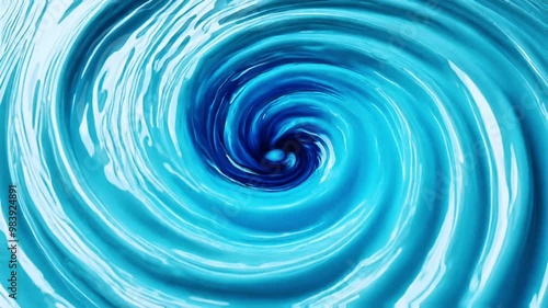 Wallpaper Mural A swirling blue whirlpool with golden reflections from the sunlight, creating a mesmerizing spiral pattern. Abstract background with spirals Peaceful atmosphere for meditation. 4K Torontodigital.ca