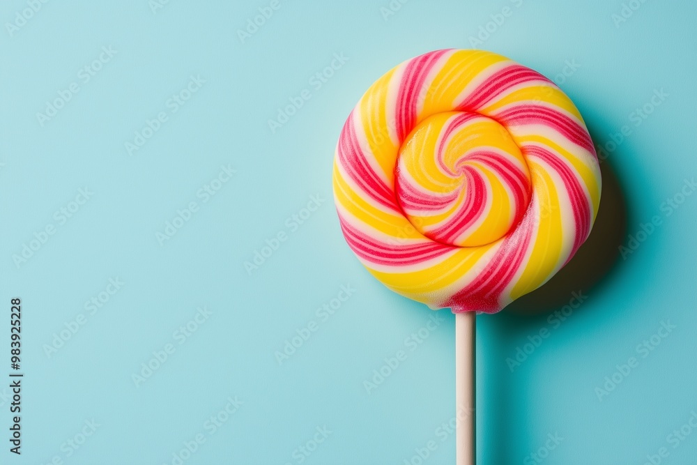 custom made wallpaper toronto digitalColorful lollipop on a blue background