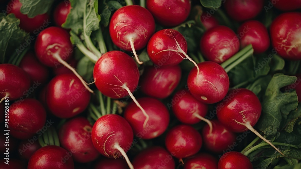A Bunch of Fresh Red Radishes A Bunch of Fresh Red Radishes