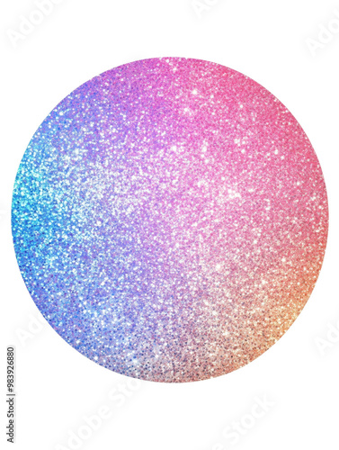 Colorful glitter texture, white isolate background