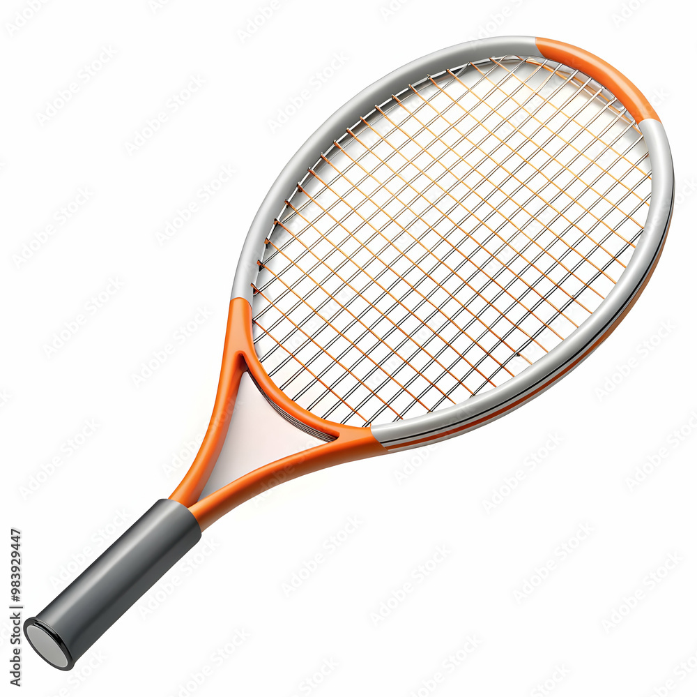 tennis racket top view isometric view