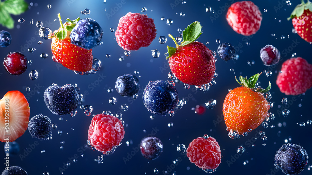 Fresh ripe raspberries and blueberries with white background, isolated Fresh ripe raspberries and blueberries with white background, isolated