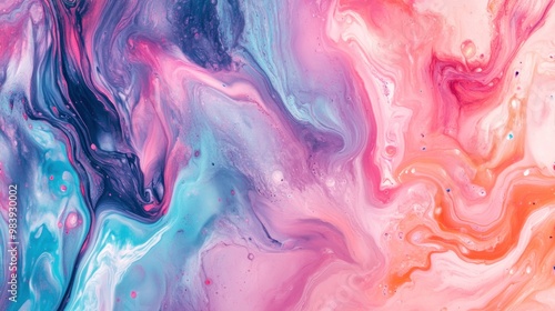 Wallpaper Mural Abstract Swirling Paint with Vivid Colors Torontodigital.ca