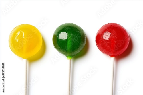 Colorful lollipop isolated on background