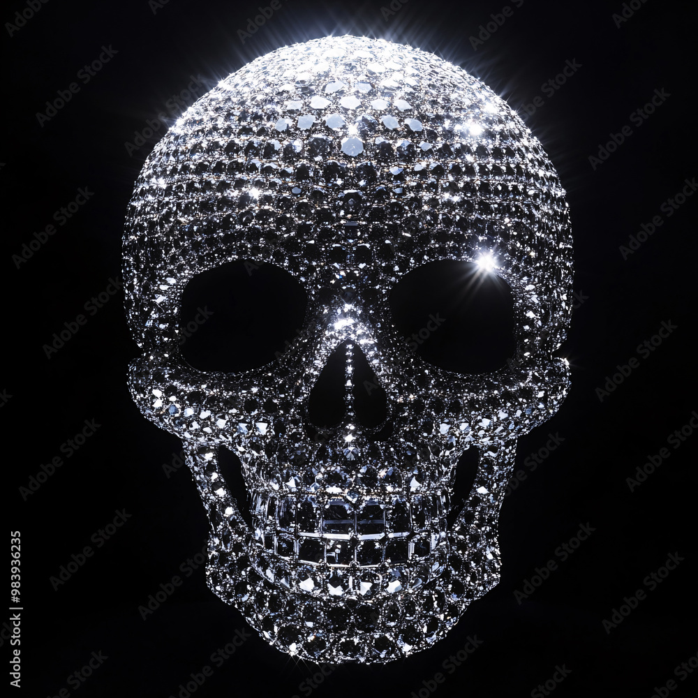 Fototapeta premium Human skull, Day of the Dead, Scary grunge skull