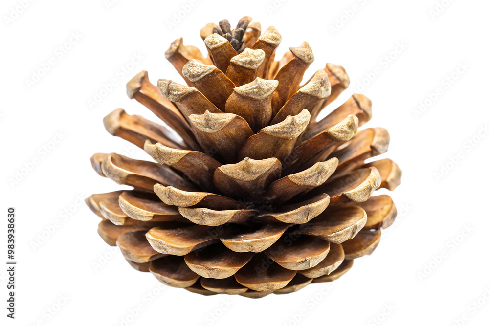 Detailed close-up of pine cone on transparent background Detailed close-up of pine cone on transparent background