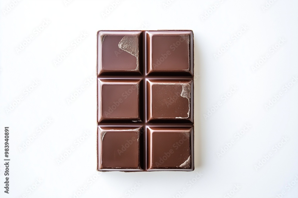 Chocolate bar on a white background Chocolate bar on a white background