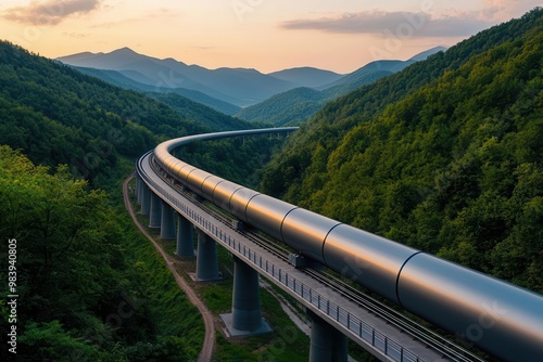 A hydrogen pipeline integrated with smart grid technology photo