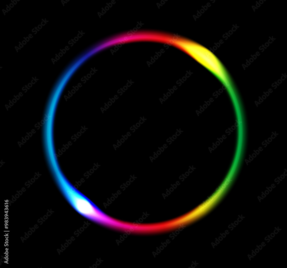 colorful ring on black background colorful ring on black background