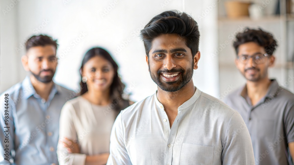 Indian Man in Casual Clothing with Friends
Indian Man in Casual Clothing with Friends