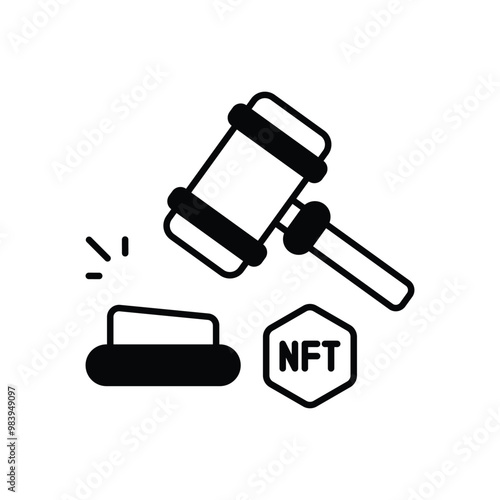 Nft Auction vector icon