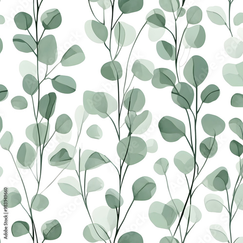 2D illustrator doodle-style floral and leaf graphics on a white background or wallpaper