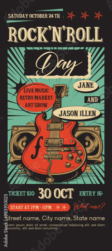 Rock N Roll Roll-up Banner