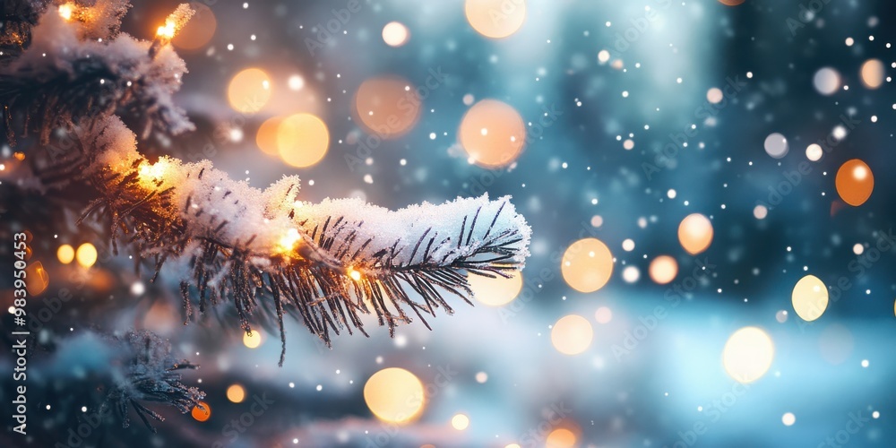 Create an image with a wintery bokeh effect, featuring soft, out-of-focus Create an image with a wintery bokeh effect, featuring soft, out-of-focus