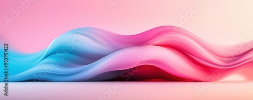 Abstract Pink and Blue Swirling Background.