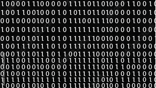 Vector matrix background. Stream of binary code on screen. Data and technology, decryption and encryption, computer matrix background numbers 1,0. Coding or Hacker concept. Vector illustration