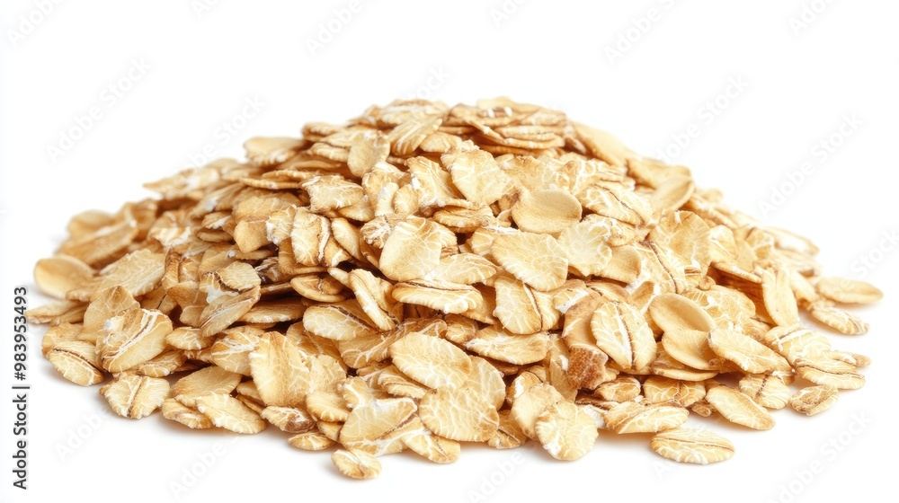 A close-up image of a pile of oatmeal. This image is perfect for showcasing the texture and color of oatmeal, ideal for use in food blogs and articles about healthy eating. A close-up image of a pile of oatmeal. This image is perfect for showcasing the texture and color of oatmeal, ideal for use in food blogs and articles about healthy eating.