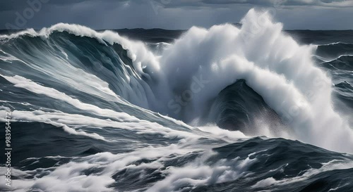 Wallpaper Mural bad weather and fierce waves Torontodigital.ca