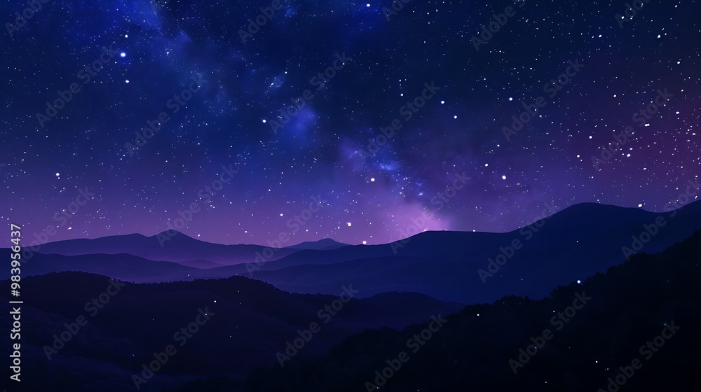 Beautiful Blue Skies with Nature, Moon ,Cloud ,Beach scenery, Tree, night -Anime concept Background Beautiful Blue Skies with Nature, Moon ,Cloud ,Beach scenery, Tree, night -Anime concept Background