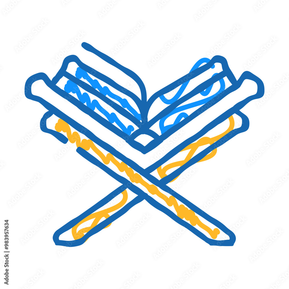 koran book doodle icon sketch vector. koran book sign. isolated symbol illustration koran book doodle icon sketch vector. koran book sign. isolated symbol illustration