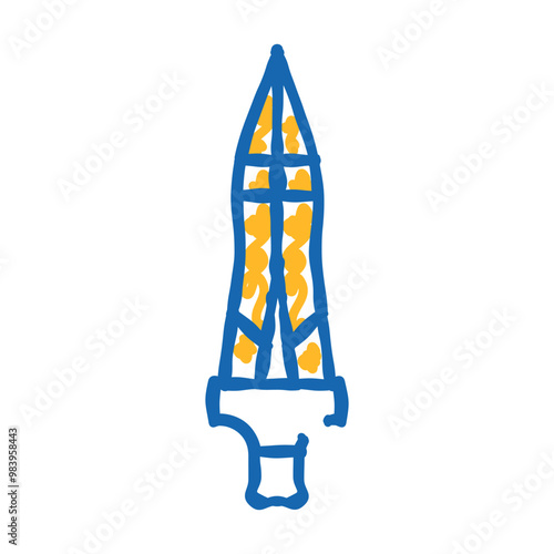 spear of longinus doodle icon sketch vector. spear of longinus sign. isolated symbol illustration