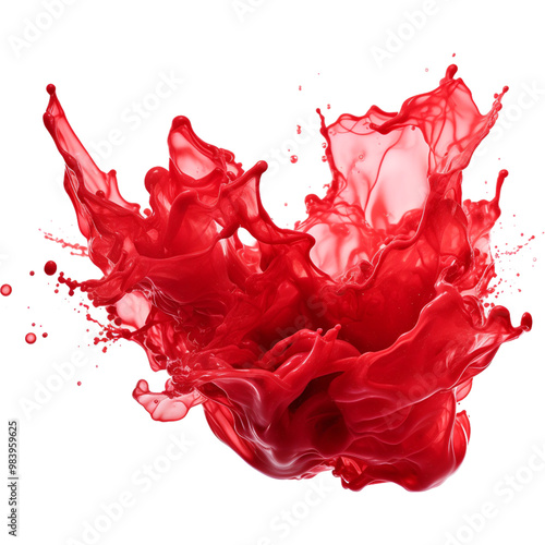 red paint splashes