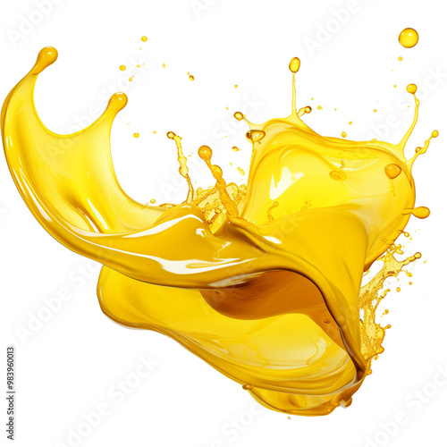 yellow liquid splash