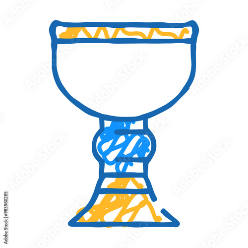 holy grail doodle icon sketch vector. holy grail sign. isolated symbol illustration