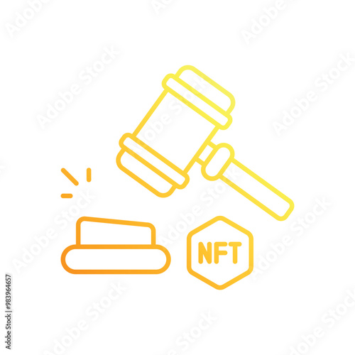 Nft Auction vector icon