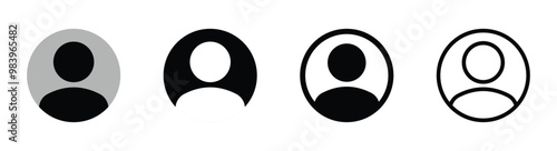 Profile icons. Avatar vector icons. People flat style vector signs. Avatar icon