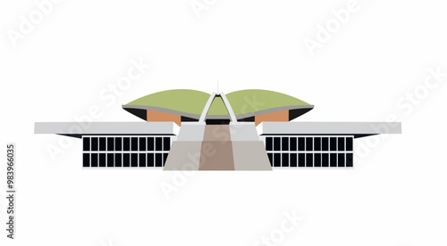 Illustration of the Indonesian House of Representatives building, DPR RI