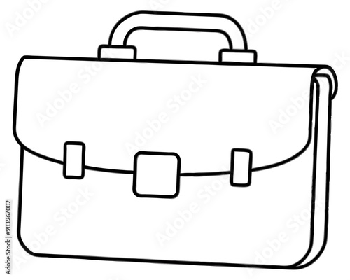 office briefcase sketch outline coloring book page line art drawing