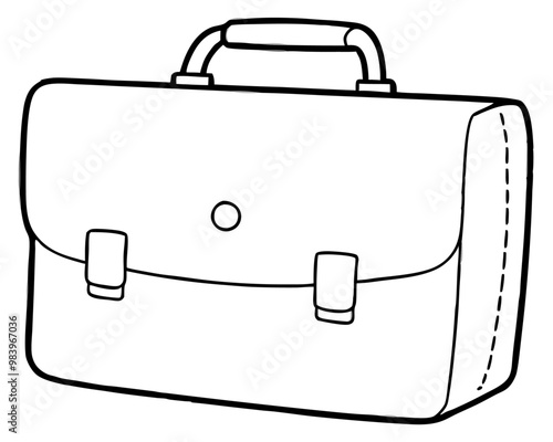 office briefcase sketch outline coloring book page line art drawing