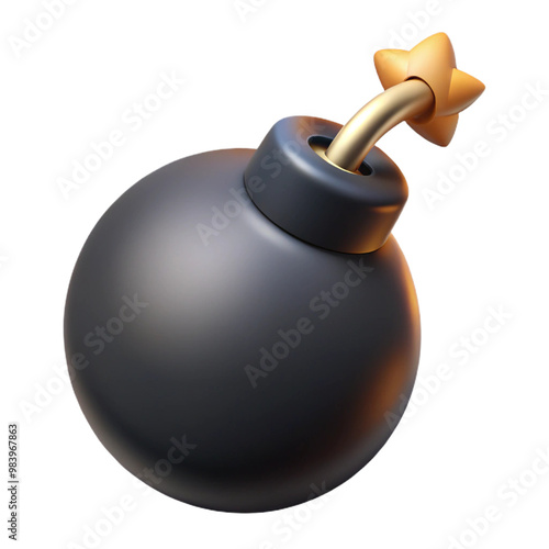 Bomb 3d cartoon style illustration