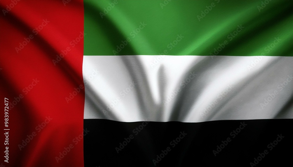 アラブ首長国連邦の国旗(waving national flag of United Arab Emirates.)
アラブ首長国連邦の国旗(waving national flag of United Arab Emirates.)
