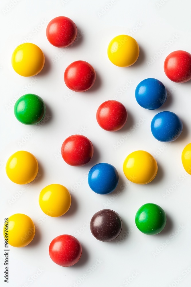 Colorful candies on a white background Colorful candies on a white background