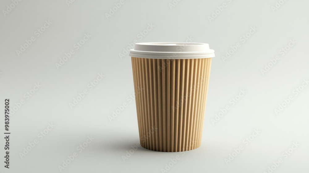 A takeaway coffee cup without a lid, filled with aromatic coffee, displayed on a plain white background A takeaway coffee cup without a lid, filled with aromatic coffee, displayed on a plain white background