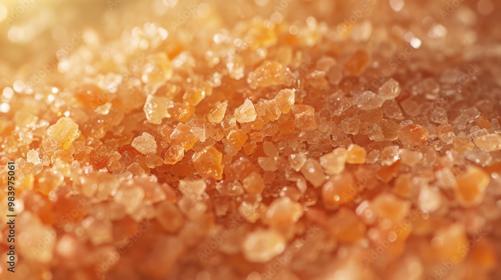 Sugar crystals on a gray surface with light reflection. Sugar crystals on a gray surface with light reflection.