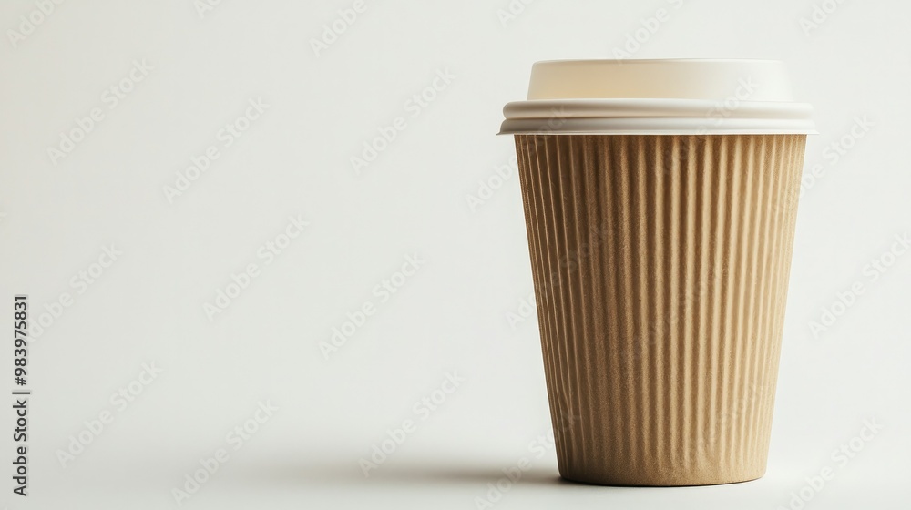 A warm coffee drink in a simple takeaway cup without a lid, isolated on a white background for a fresh and inviting look A warm coffee drink in a simple takeaway cup without a lid, isolated on a white background for a fresh and inviting look
