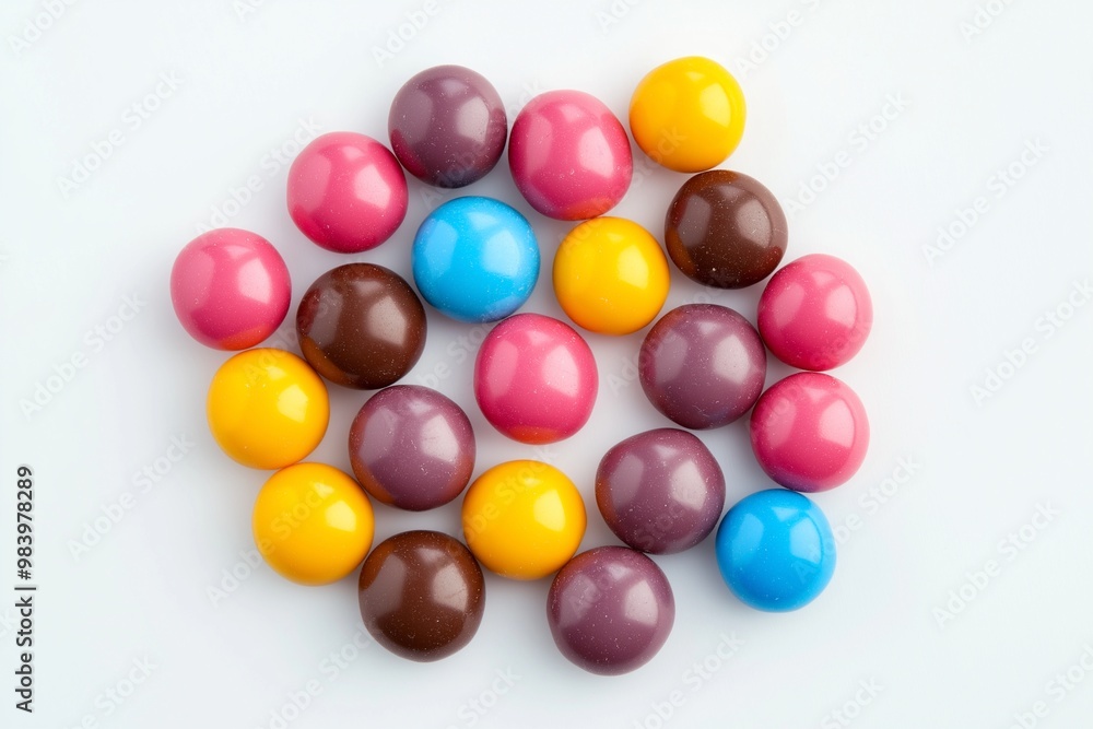Colorful candies on a white background Colorful candies on a white background