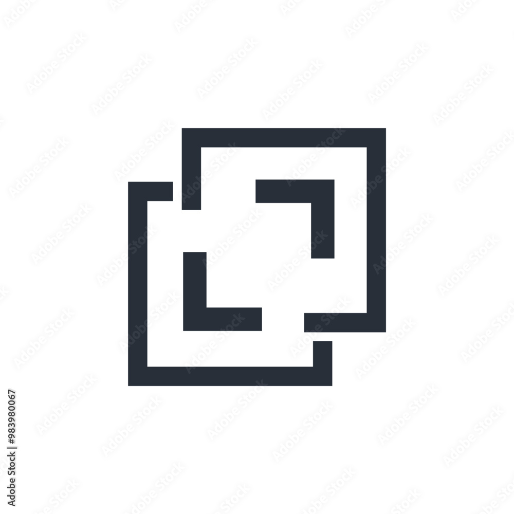 Disconnect objects. Interface button. Vector linear icon isolated on white background. Disconnect objects. Interface button. Vector linear icon isolated on white background.