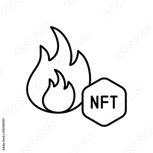 Nft Burn vector icon