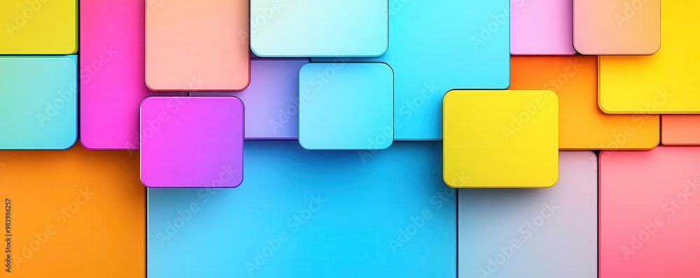 Modular form, flat design, side view, technology theme, water color, vivid Modular form, flat design, side view, technology theme, water color, vivid