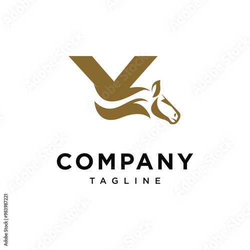 Letter Y Elegant Equestrian logo icon vector